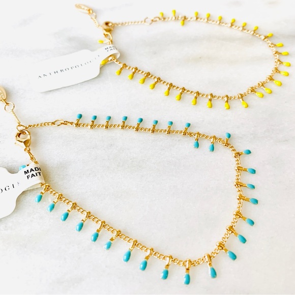 Anthropologie Bracelets Electra Fringe Set-2 By Serafina - Picture 3 of 9